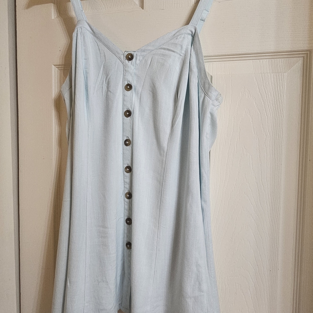 Chic Light Blue Button-Front Shirt